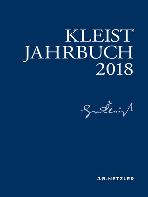 cover image of Kleist-Jahrbuch 2018